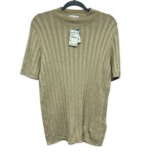 Abound tan ribbed shirt size medium